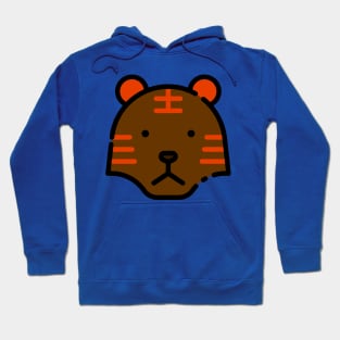 Brown Grizzly Bear Tribal Orange Hoodie